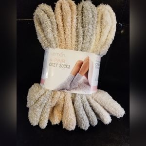 LEMON 4 PAIRS COZY SOCKS BRAND NEW